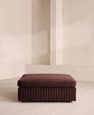 Oona Ottoman - Velvet - Aubergine - US - Hover Image