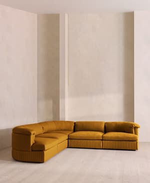 Oona Sectional Sofa - Corner Sofa - Linen - Turmeric - US - Hover Image