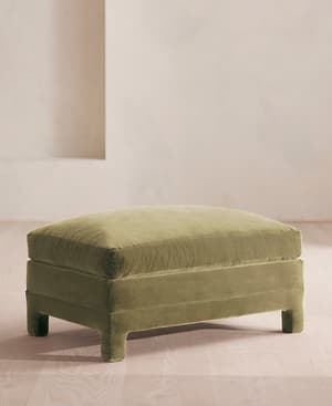 Ashford Ottoman - Velvet - Lichen - US - Listing Image