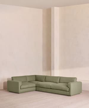 Mossley Right L-Shape Sofa - Linen - Sage - Listing Image