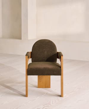 Emerson Dining Chair - Linen Chenille - Chocolate - US - Hover Image