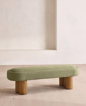 Nieve Bench - Wool Linen - Sage US - Listing Image