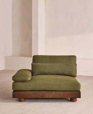 Truro Modular Sofa - Left Arm Module - Wool Linen - Moss - Listing Image