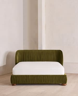 Blair Bed - Queen - Velvet - Olive - US - Hover Image