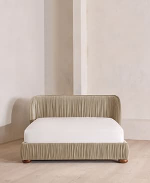 Blair Bed - Queen - Velvet - Oyster - US - Hover Image