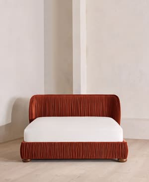 Blair Bed - King - Velvet Rust - UK - Hover Image
