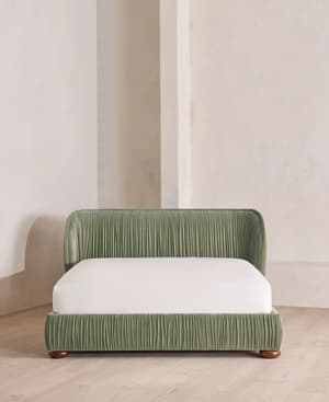 Blair Bed - King - Velvet - Seafoam - UK - Hover Image