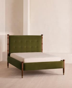 Paolo Bed - Queen - Velvet - Olive - US - Listing Image