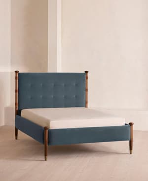 Paolo Bed - King - Velvet - Grey Blue - US - Hover Image