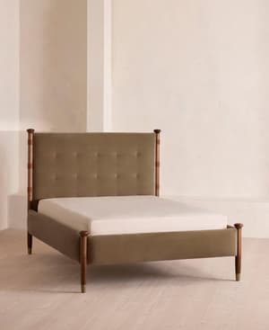 Paolo Bed - Full - Velvet - Truffle - US - Listing Image
