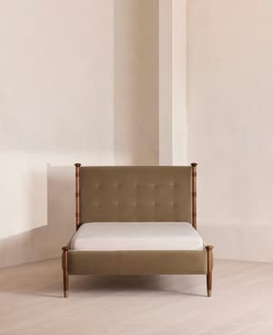 Paolo Bed - Full - Velvet - Truffle - US - Hover Image