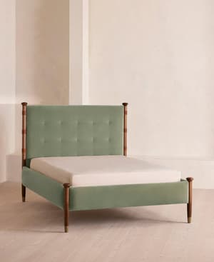 Paolo Bed - Full - Velvet - Seafoam - US - Listing Image