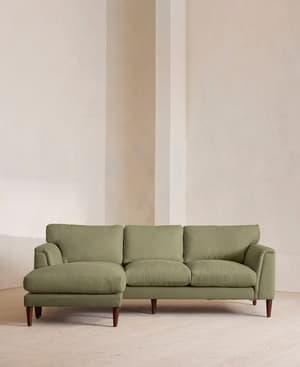 Reya Chaise-end Sofa - Linen - Sage - Hover Image
