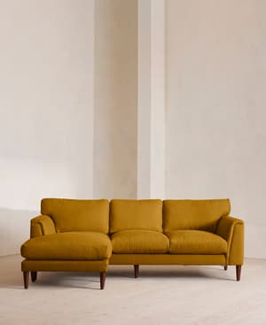 Reya Chaise-End Sofa - Linen - Turmeric - UK - Listing Image