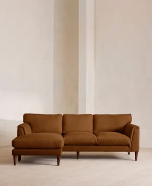 Reya Chaise-End Sofa - Linen - Terracotta - US - Listing Image