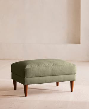 Reya Ottoman - Linen - Sage - Listing Image