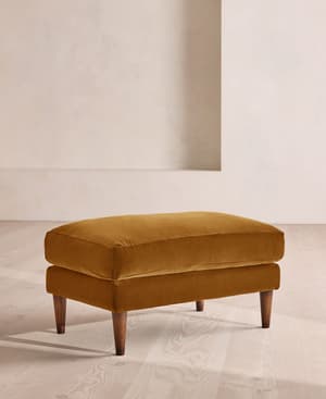 Reya Ottoman - Velvet - Mustard - Listing Image