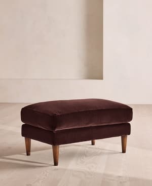 Reya Ottoman - Velvet - Aubergine - US - Listing Image