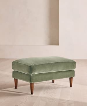 Reya Ottoman - Velvet - Seafoam - US - Listing Image