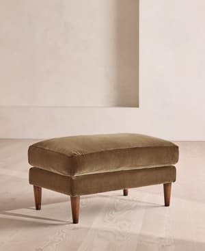 Reya Ottoman - Velvet - Truffle - UK - Listing Image