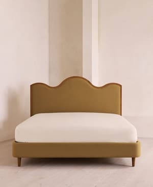 Aubrey Bed - King - Linen - Ochre - Hover Image