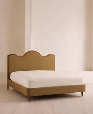 Aubrey Bed - King - Linen - Ochre - US - Listing Image