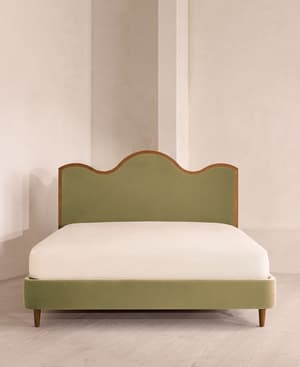 Aubrey Bed - King - Velvet - Lichen - Hover Image