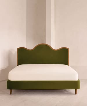 Aubrey Bed - Queen - Velvet - Olive - US - Hover Image