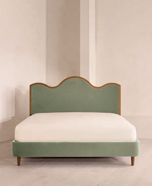 Aubrey Bed - King - Velvet - Seafoam - UK - Hover Image