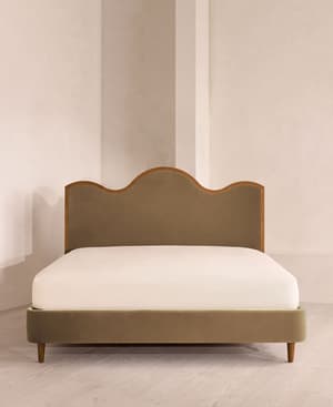 Aubrey Bed - King - Velvet - Truffle - UK - Hover Image