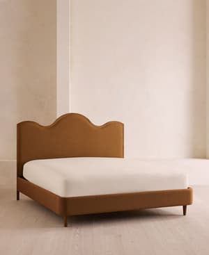 Aubrey Bed - Queen - Linen - Terracotta - US - Listing Image