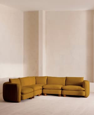 Vivienne Modular Sofa - Corner Sofa - Linen - Turmeric - UK - Hover Image