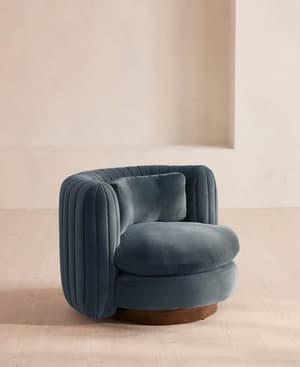 Vivienne Armchair - Velvet - Grey Blue - US - Listing Image