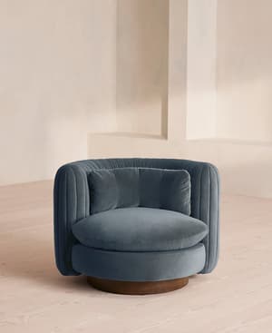 Vivienne Armchair - Velvet - Grey Blue - US - Hover Image