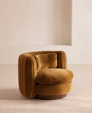 Vivienne Armchair - Velvet - Mustard - Listing Image