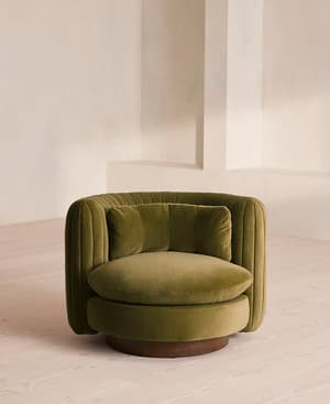 Vivienne Armchair - Velvet - Olive - US - Hover Image