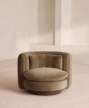 Vivienne Armchair - Velvet - Truffle - US - Hover Image
