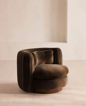 Vivienne Armchair - Velvet - Chocolate - Listing Image