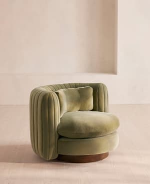 Vivienne Armchair - Velvet - Lichen - Hover Image