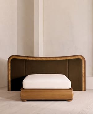 Alana Bed - Queen - Velvet - Chocolate - US - Hover Image