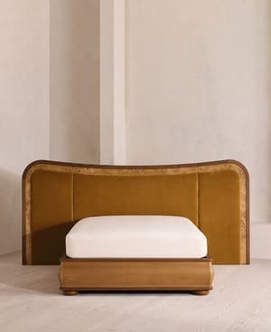 Alana Bed - Queen - Velvet - Mustard - US - Hover Image