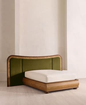Alana Bed - Queen - Velvet - Olive - US - Listing Image