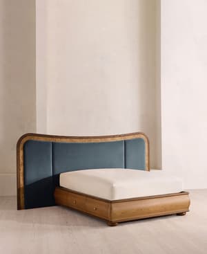 Alana Bed - King - Velvet - Grey Blue - Listing Image
