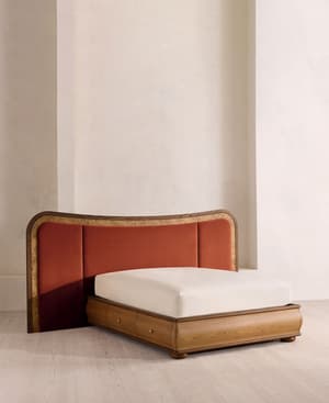 Alana Bed - Queen - Velvet - Rust - US - Listing Image