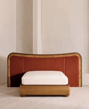Alana Bed - Queen - Velvet - Rust - US - Hover Image