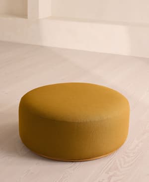 Aline Ottoman - Linen - Turmeric - UK - Hover Image