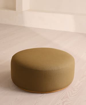 Aline Ottoman - Linen - Ochre - Hover Image