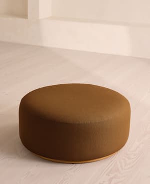 Aline Ottoman - Linen - Terracotta - US - Hover Image