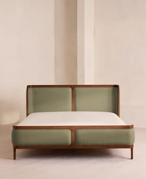 Belsa Bed - Queen - Linen - Sage - US - Hover Image