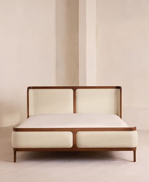 Belsa Bed - Queen - Linen - Bisque - US - Hover Image